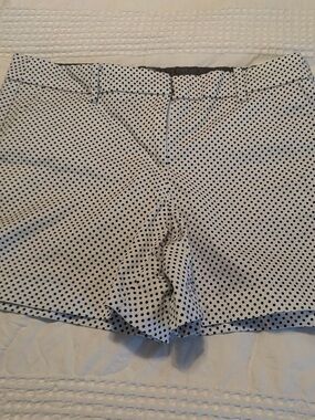 Nautica White Shorts with Black Polka Dots